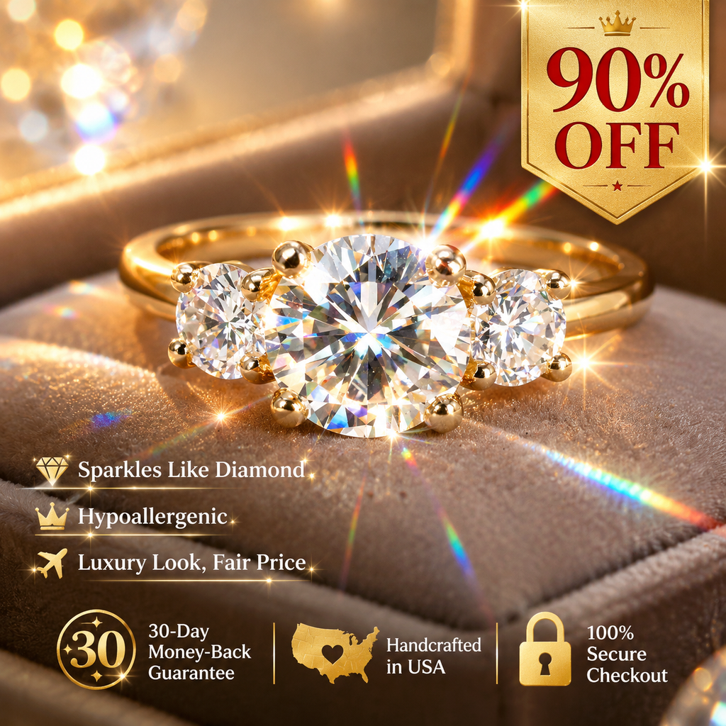 ⚡ 90% OFF Flash Sale: "Past, Present & Future" Moissanite Ring
