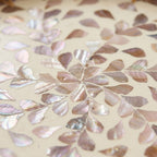 Artisanal Woven Rattan and Blush Capiz Shell Tray