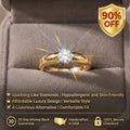 🔥90% OFF Flash Sale:The Modern Classic: Sleek Solitaire Moissanite Ring
