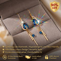 ⚡ 90% OFF Flash Sale: The Royal Peacock: Sapphire-Hued Teardrop Drop Earrings