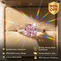 🔥90% OFF Flash Sale:The Blush Cushion: Pink Moissanite Pavé Ring