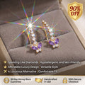 ⚡ 90% OFF Flash Sale-The Amethyst Flutter: Moissanite & Purple Butterfly Drop Earrings