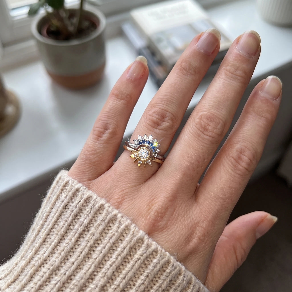 ⚡ 90% OFF Flash Sale: Eternal Harmony Sun & Moon Ring Set