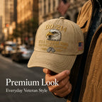 DD-214 Veteran 3D Embroidered Cap - “IT'S A VETERAN THING YOU WOULDN'T UNDERSTAND”🎁 Free Honor Coin With Every Cap Purchase