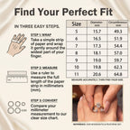 🔥 LAST DAY 90% OFF: Perfect Nesting Comfort-Fit Flawless Moissanite Oval & Pear Ring Set in 14K