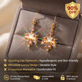 ⚡ 90% OFF Flash Sale-The Champagne Bloom: Moissanite Floral Drop Earrings