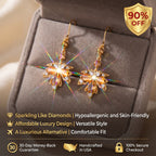 ⚡ 90% OFF Flash Sale-The Champagne Bloom: Moissanite Floral Drop Earrings