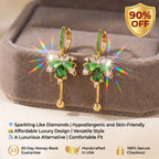 🔥 90% OFF Flash Sale: The Emerald Fern: Dynamic Moissanite & Green Stone Drop Earrings
