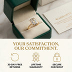 🚨 LAST DAY 90% OFF-2CT Emerald Cut Premium Moissanite Ring - 18K Gold Plated Bezel Setting