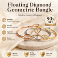 🔥 LAST DAY 90% OFF : Floating Diamond Geometric Bangle – Timeless Luxury &amp; Kinetic Brilliance