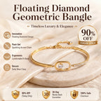 🔥 LAST DAY 90% OFF : Floating Diamond Geometric Bangle – Timeless Luxury &amp; Kinetic Brilliance