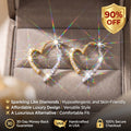 ⚡ 90% OFF Flash Sale: The Dual-Tone Radiance: Moissanite Pavé Heart Hoops