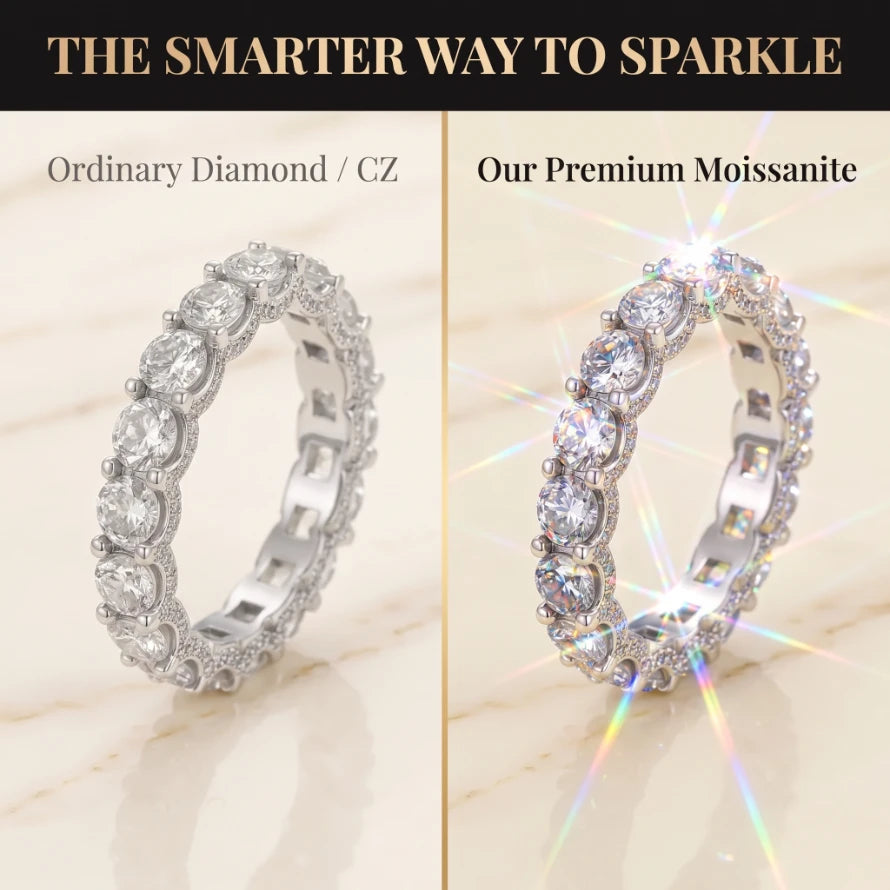 🔥 Final Flash Sale: 90% OFF-The Timeless Elegance - Premium Moissanite Eternity Band🔥