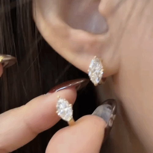 The Timeless Brilliance: Marquise Premium Moissanite Hoop Earrings--Last Day Sale🔥90% OFF