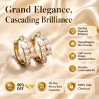 Grand Elegance: Premium Moissanite Double-Row Hoops--Last Day Sale🔥90% OFF
