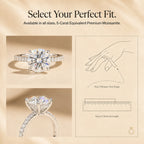 🔥 LAST DAY 90% OFF: Ultimate Brilliance Cut Travel-Safe Flawless 3-Carat Round Hidden Halo Moissanite Ring in 14K White Gold