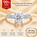 🔥 LAST DAY 90% OFF: Ultimate Brilliance Cut Travel-Safe Flawless 3-Carat Round Hidden Halo Moissanite Ring in 14K White Gold