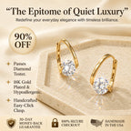 🔥 LAST DAY 90% OFF: The Signature "Everlasting Brilliance" 18K Gold Huggies