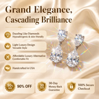 Grand Elegance: Pear-Cut Premium Moissanite Drop Earrings--Last Day Sale🔥90% OFF