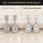 Grand Elegance: Pear-Cut Premium Moissanite Drop Earrings--Last Day Sale🔥90% OFF