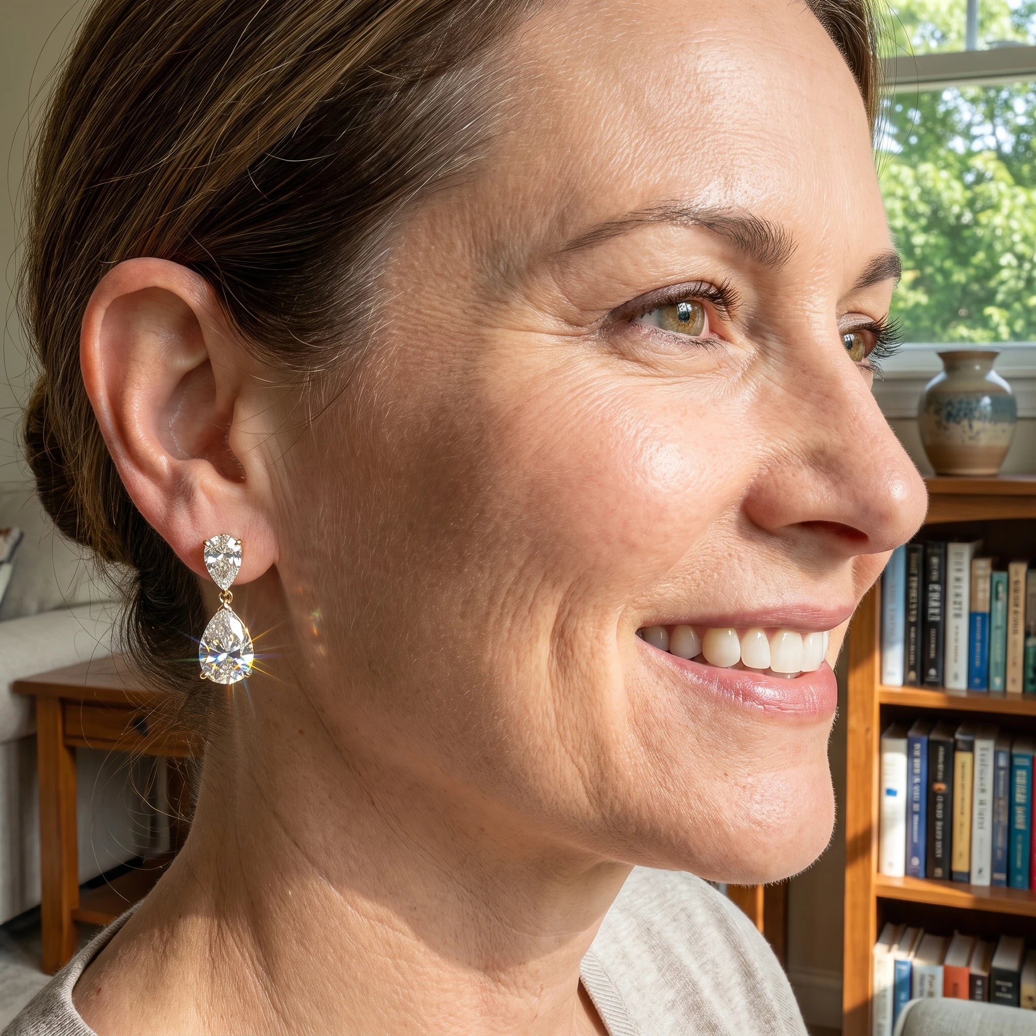 Grand Elegance: Pear-Cut Premium Moissanite Drop Earrings--Last Day Sale🔥90% OFF