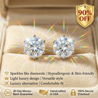 Classic Brilliance: 6-Prong Round Premium Moissanite Stud Earrings--Last Day Sale🔥90% OFF
