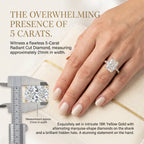 A Little Sparkle For Yourself: 1-5-Carat Flawless Radiant Cut Moissanite Ring (Hidden Halo, VVS1)-Last Day Sale🔥-90% OFF