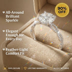 🚨 LAST DAY 90% OFF- Premium 2ct Moissanite Travel Ring - Classic Twisted Band (Passes Diamond Tester)