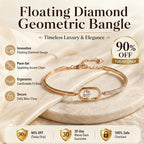 🔥 LAST DAY 90% OFF : Floating Diamond Geometric Bangle – Timeless Luxury &amp; Kinetic Brilliance