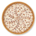 Artisanal Woven Rattan and Blush Capiz Shell Tray