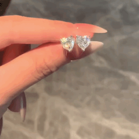 ⚡ 90% OFF Flash Sale: The Radiant Heart: Flawless Moissanite Stud Earrings
