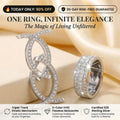 🔥 LAST DAY 90% OFF: Kinetic Foldable Triple-Track Quiet Luxury Moissanite Eternity Magic Ring in Solid 925 Pure Silver
